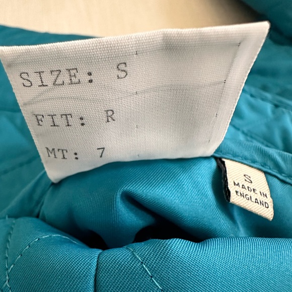 Burberry Nova Check Teal Blue Quilted Jacket Women’s S - Picture 9 of 9